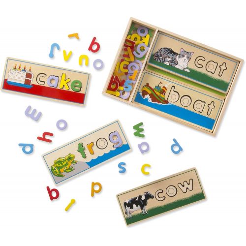  [아마존 핫딜] [아마존핫딜]Melissa & Doug See & Spell Learning Toy (Developmental Toys, Wooden Case, Develops Vocabulary and Spelling Skills, 50+ Wooden Pieces)