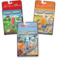 [아마존베스트]Melissa & Doug Water Wow! Reusable Color with Water Activity Pad 3-Pack, Farm, Safari, Under the Sea