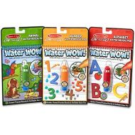[아마존베스트]Melissa & Doug Water Wow! Reusable Color with Water On the Go Activity Pad 3-Pack, Animals, Alphabet, Numbers