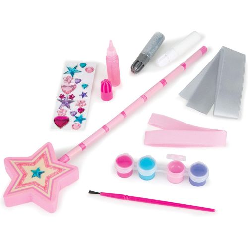  [아마존베스트]Melissa & Doug Decorate-Your-Own Wooden Princess Wand (Arts & Crafts, Shatterproof Mirror, Craft Kit & Keepsake)