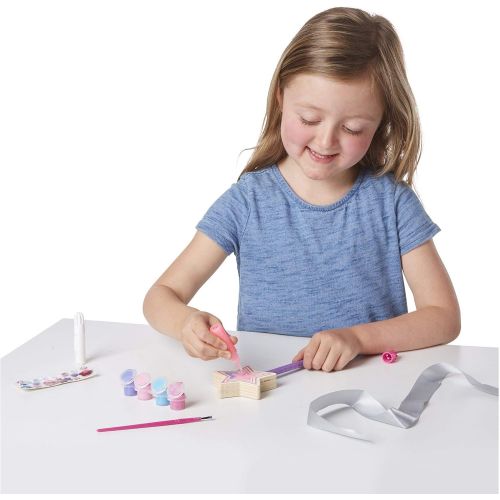  [아마존베스트]Melissa & Doug Decorate-Your-Own Wooden Princess Wand (Arts & Crafts, Shatterproof Mirror, Craft Kit & Keepsake)