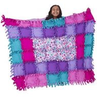 [아마존베스트]Melissa & Doug Created by Me! Flower Fleece Quilt (Arts & Crafts, No-Sew Fleece Quilt, Soft Material, 48-Pieces, 5′W × 4′L)
