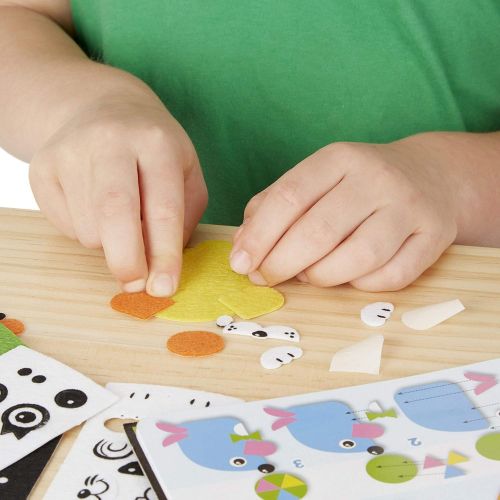  [아마존베스트]Melissa & Doug On-the-Go Felt Friends Craft Activity Set, Step-By-Step Illustrated Instructions, Easy to Store, 188 Felt Stickers, 10 H x 6 W x 0.4 L