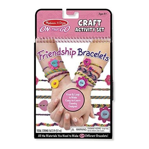  [아마존베스트]Melissa & Doug On-the-Go Friendship Bracelets Craft Activity Set (Makes 10+ Bracelets)