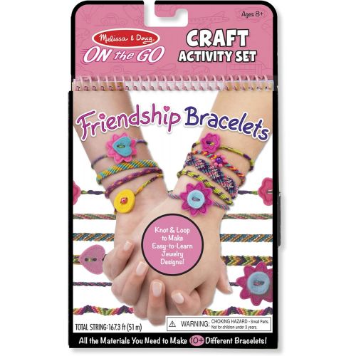  [아마존베스트]Melissa & Doug On-the-Go Friendship Bracelets Craft Activity Set (Makes 10+ Bracelets)