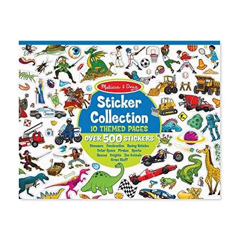  [아마존베스트]Melissa & Doug Sticker Collection Book, Arts & Crafts, Dinosaurs, Vehicles, Space, and More (500+ Stickers)