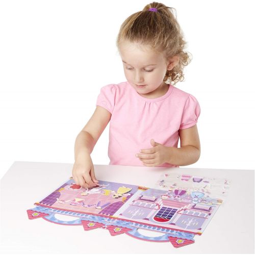  [아마존베스트]Melissa & Doug Puffy Sticker Play Set, Princess (Reusable Activity Book,67 Stickers, Great for Travel)