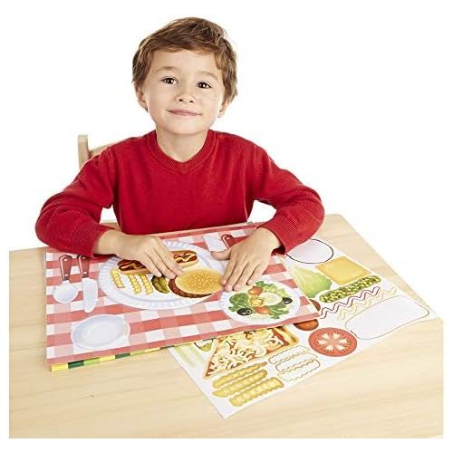  [아마존베스트]Melissa & Doug Sticker Pad - Make-a-Meal, 225+ Food Stickers