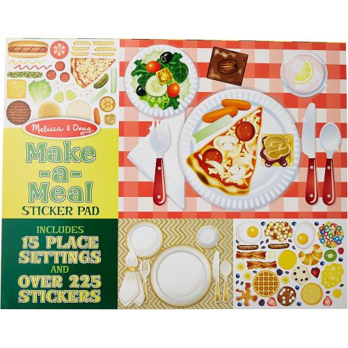  [아마존베스트]Melissa & Doug Sticker Pad - Make-a-Meal, 225+ Food Stickers