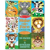 [아마존베스트]Melissa & Doug Make-a-Face Sticker Pad - Crazy Animals, 20 Faces, 5 Sticker Sheets