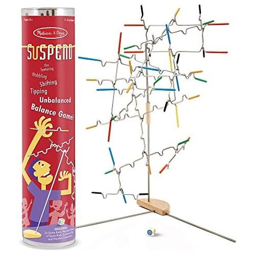  [아마존베스트]Melissa & Doug Suspend Family Game, Classic Games, Exciting Balancing Game, Develops Hand-Eye Coordination, 12.5 H x 2.8 W x 2.8 L