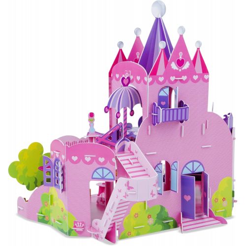  [아마존베스트]Melissa & Doug Pink Palace 3-D Puzzle (15 x 14.25 x 13 inches, 100+ pcs)