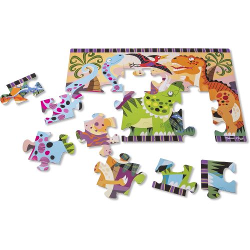  [아마존베스트]Melissa & Doug Dinosaur Dawn Jumbo Jigsaw Floor Puzzle (24 pcs, 2 x 3 feet)