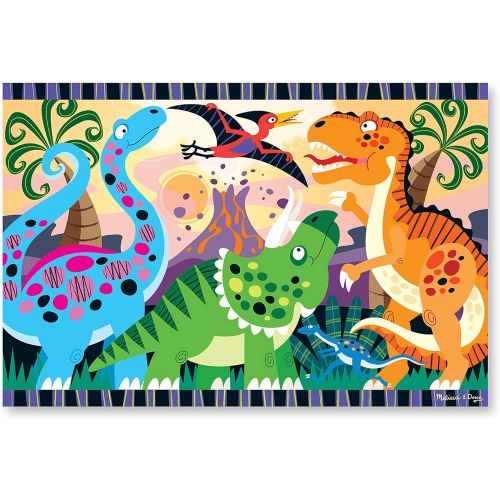 [아마존베스트]Melissa & Doug Dinosaur Dawn Jumbo Jigsaw Floor Puzzle (24 pcs, 2 x 3 feet)