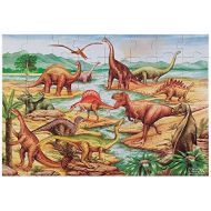 [아마존베스트]Melissa & Doug Dinosaurs Floor Puzzle, Extra-Thick Cardboard Construction, Beautiful Original Artwork, 48 Pieces, 2’ x 3’