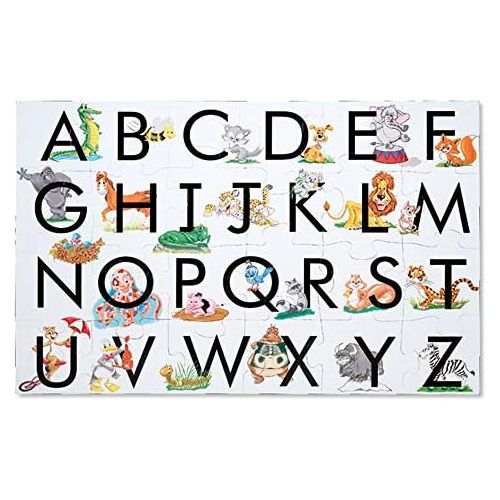  [아마존베스트]Melissa & Doug ABC Learn the Alphabet Floor Puzzle (Easy-Clean Surface, Promotes Hand-Eye Coordination,24 Pieces, 24” L x 36” W)