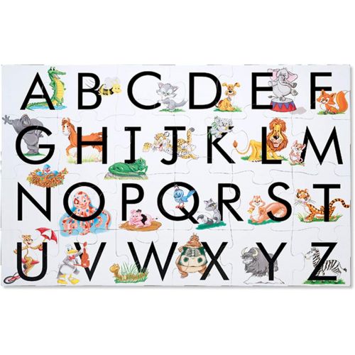  [아마존베스트]Melissa & Doug ABC Learn the Alphabet Floor Puzzle (Easy-Clean Surface, Promotes Hand-Eye Coordination,24 Pieces, 24” L x 36” W)