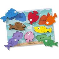 [아마존베스트]Melissa & Doug Colorful Fish Wooden Chunky Puzzle (8 Pieces)