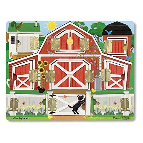  [아마존베스트]Melissa & Doug Hide & Seek Farm (Developmental Toys, Magnetic Puzzle Board, Sturdy Wooden Construction, 9 Pieces, 12” H x 9.4” W x 0.9” L)