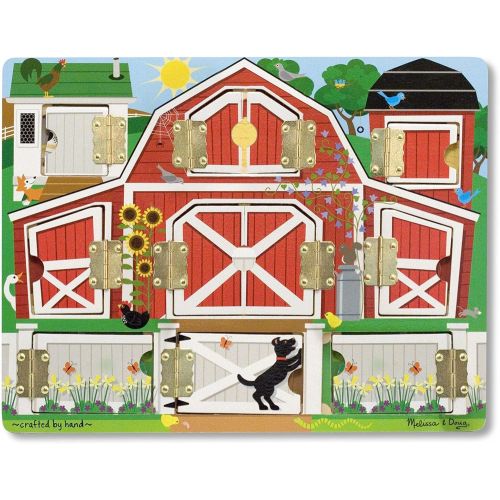  [아마존베스트]Melissa & Doug Hide & Seek Farm (Developmental Toys, Magnetic Puzzle Board, Sturdy Wooden Construction, 9 Pieces, 12” H x 9.4” W x 0.9” L)