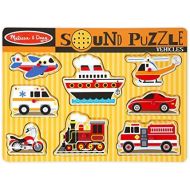 [아마존베스트]Melissa & Doug Vehicles Sound Puzzle (8 Pieces)