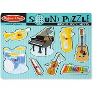 [아마존베스트]Melissa & Doug Musical Instruments Sound Puzzle - Wooden Peg Puzzle (8 pcs)