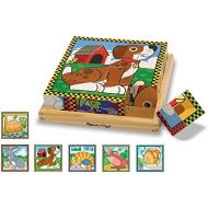 [아마존베스트]Melissa & Doug Pets Wooden Cube Puzzle With Storage Tray (16 pcs)