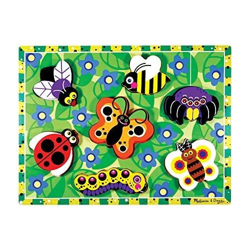  [아마존베스트]Melissa & Doug Insects Wooden Chunky Puzzle (7 pcs)