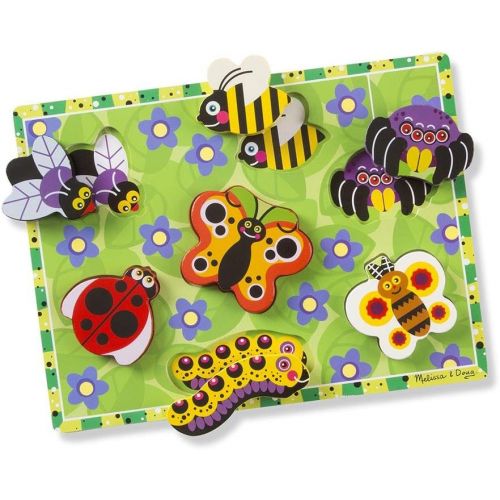  [아마존베스트]Melissa & Doug Insects Wooden Chunky Puzzle (7 pcs)