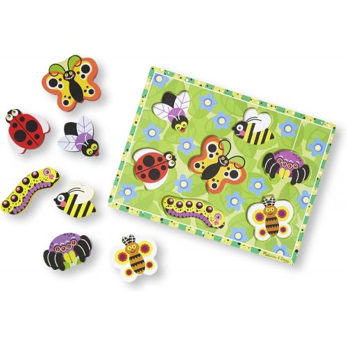  [아마존베스트]Melissa & Doug Insects Wooden Chunky Puzzle (7 pcs)