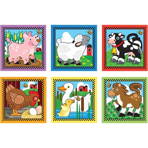  [아마존베스트]Melissa & Doug Wooden Cube Puzzles Set - Pets and Farm