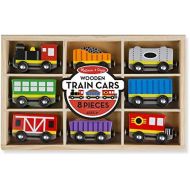 [아마존베스트]Melissa & Doug Wooden Train Cars (8-Piece Train Set)