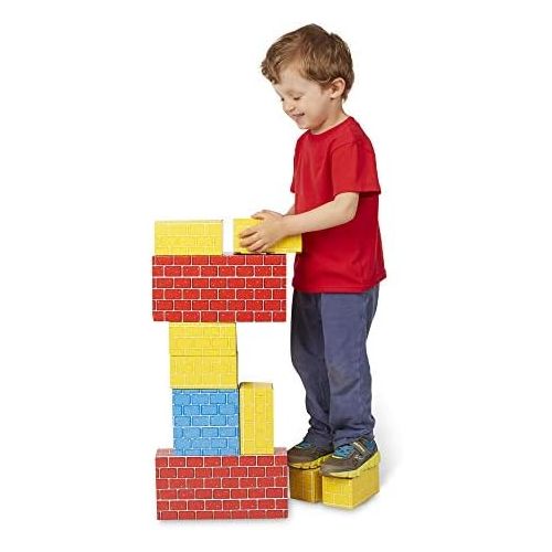  [아마존베스트]Melissa & Doug Deluxe Jumbo Cardboard Blocks (Developmental Toys, Extra-Thick Cardboard Construction, 24 Pieces, 19” H x 12.7” W x 3.7” L)