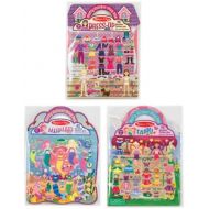 [아마존베스트]Melissa & Doug Puffy Sticker Play Set 3-Pack, Dress-Up, Mermaid, Fairy Reusable Sticker Activity Pads (Double-Sided Background, Includes Puffy Stickers)