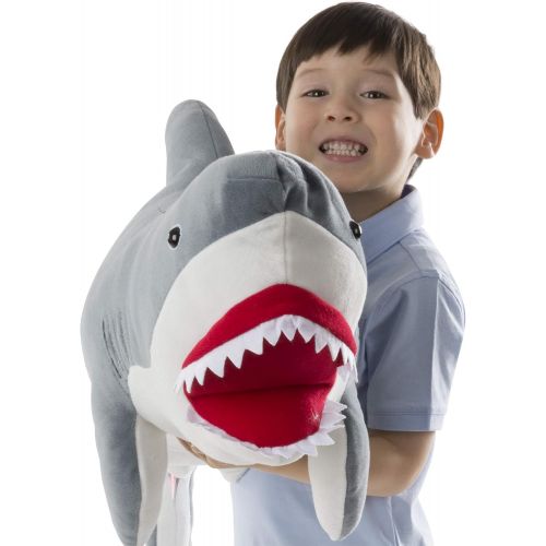  [아마존베스트]Melissa & Doug Shark Giant Stuffed Animal (Wildlife, Soft Polyester Fabric, Beautiful Shark Markings, Handcrafted, 13” H x 41” W x 16” L)