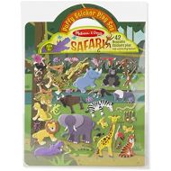 [아마존베스트]Melissa & Doug Safari Puffy Sticker Play Set (Activity Pads, Reusable Puffy Sticker Play Set, Double-Sided Background, 42 Stickers)