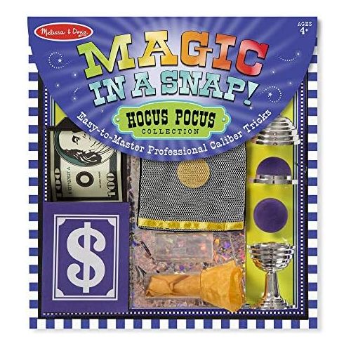  [아마존베스트]Melissa & Doug Magic in a Snap! Hocus Pocus Collection Magic Tricks Set (Professional Caliber Tricks With Easy Instructions, 12 Pieces)