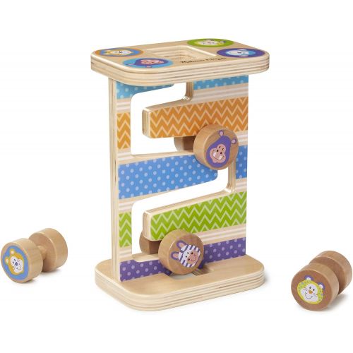  [아마존베스트]Melissa & Doug First Play Wooden Safari Zig-Zag Tower (4 Rolling Pieces)