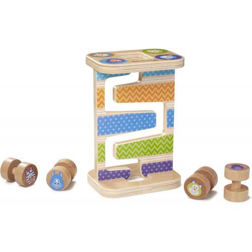  [아마존베스트]Melissa & Doug First Play Wooden Safari Zig-Zag Tower (4 Rolling Pieces)