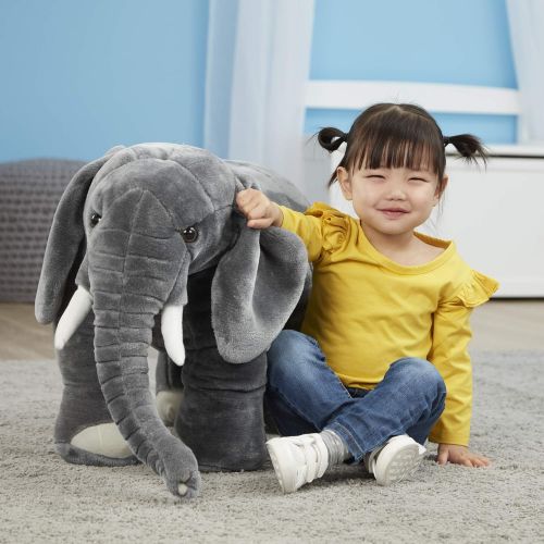  [아마존베스트]Melissa & Doug Giant Elephant - Lifelike Stuffed Animal (over 3 feet long)
