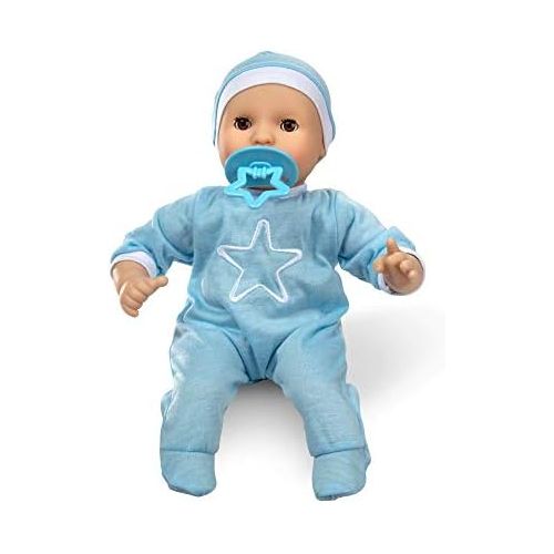  [아마존베스트]Melissa & Doug Mine to Love Jordan 12” Baby Doll (Light Skin-Tone Boy with Romper, Cap, Pacifier)