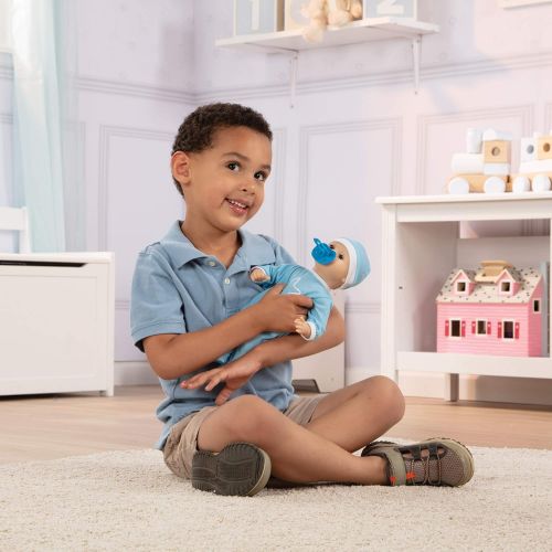  [아마존베스트]Melissa & Doug Mine to Love Jordan 12” Baby Doll (Light Skin-Tone Boy with Romper, Cap, Pacifier)