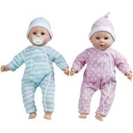 [아마존베스트]Melissa & Doug Mine to Love Twins Luke & Lucy Dolls (Pretend Play, Baby Dolls, 15 Inches)