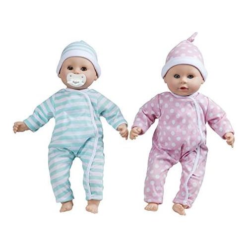  [아마존베스트]Melissa & Doug Mine to Love Twins Luke & Lucy Dolls (Pretend Play, Baby Dolls, 15 Inches)