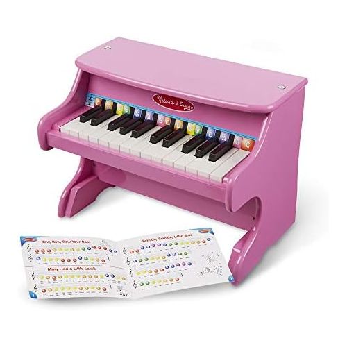  [아마존베스트]Melissa & Doug Learn-to-Play Pink Piano (25 Keys, Color-Coded Songbook)