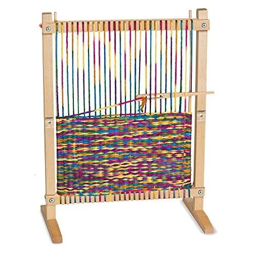  [아마존베스트]Melissa & Doug Wooden Multi-Craft Weaving Loom (Arts & Crafts, Extra-Large Frame, Develops Creativity and Motor Skills, 16.5 H x 22.75 W x 9.5 L)