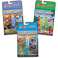 [아마존베스트]Melissa & Doug On The Go Water Wow! Activity Pad 3-Pack, Dinosaurs, Adventure, Animal (Reusable Water-Reveal Coloring Books)