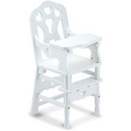 [아마존베스트]Melissa & Doug 9382 White Wooden 20-Inches Tall Doll High Chair