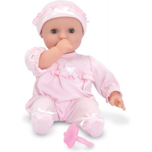  [아마존베스트]Melissa & Doug Mine to Love Jenna 12-Inch Soft Body Baby Doll, Romper and Hat Included, Wipe-Clean Arms & Legs, 12.5 H x 7.2 W x 4.7 L