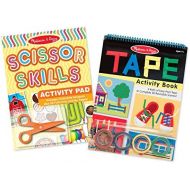 [아마존베스트]Melissa & Doug Scissor Skills and Tape Activity Pad Set (Early Learning Skill-Builder, Plastic Safety Scissors, 4 Rolls of Tape, 20 Activity Pages Each)